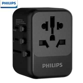 飞利浦/Philips  全球通用转换插头小巧便携万能插座转换器转换头20W快充适用多国旅行出国必备