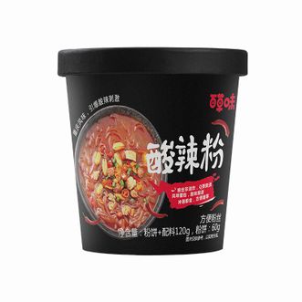 百草味 酸辣粉120g*6杯 重庆酸辣粉 冲泡方便速食米线  嗦粉 夜宵必备小吃