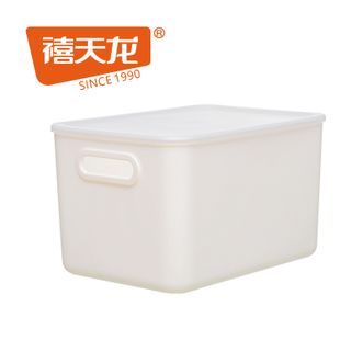禧天龙  简约内衣收纳盒化妆品零食玩具杂物储物箱药箱有盖防尘便携 大号【38.1*27.6*22.7cm】一个装
