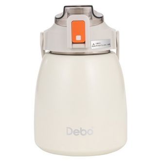 德铂（Debo）  大肚杯保温杯学生儿童大容量便携保温杯900ml 白色
