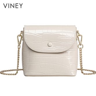 viney  牛皮包包女包高级感时尚女士单肩斜挎水桶包V91392