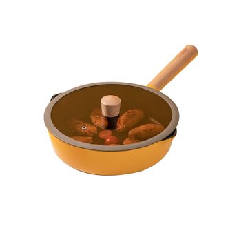 AMERCOOK  平底锅煎炒两用锅麦饭石不粘锅扶桑木库深煎锅AC0109902.26YW