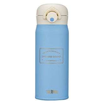 膳魔师（THERMOS）  儿童直饮高档礼品杯400ml超轻高真空内外纯钛杯便携户外男女TCTP-400 BL蓝色