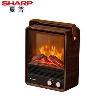 夏普/Sharp  取暖器家用暖风机速热电暖风浴室热风机复古3D仿真炭火节能 HX-AM204A-M