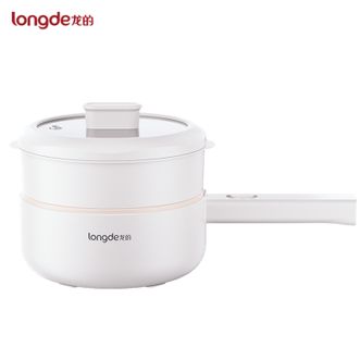 龙的（longde）  1.6L电煮锅多用途锅能蒸能煮煮面锅LD-ZG1682白色
