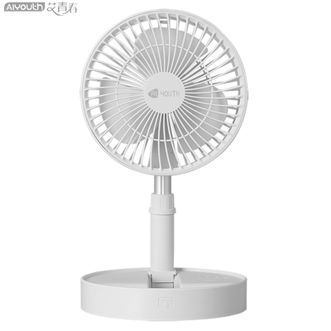 艾青春  升降风扇 立式落地扇 桌面小风扇 台式风扇 无线便携小电风扇 充电电扇办公室家用宿舍电器台扇 IQC-F7200B白色