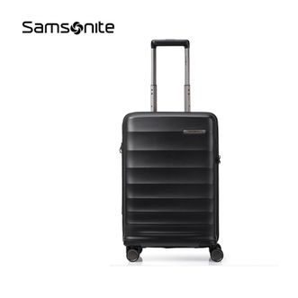 新秀丽/Samsonite  可扩展登机箱拉杆箱 线条设计万向轮密码行李箱 大容量 （NW9*09001） 磨砂黑 20英寸