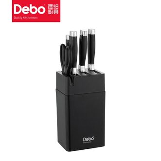 Debo  德铂博拉兹刀具套装不锈钢菜刀切片刀剪刀六件套DEP-797