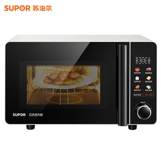 苏泊尔/Supor  微波炉20L大容量0涂层内腔家用微波炉微烤一体机彩膜按键+旋钮
