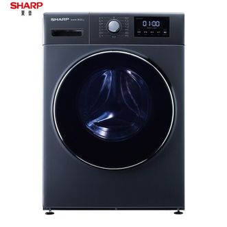 夏普/Sharp  洗干一体机9公斤家用变频高温洁自桶变频一级能效洗烘一体滚筒全自动预约洗衣机  XQG90-6339W-H
