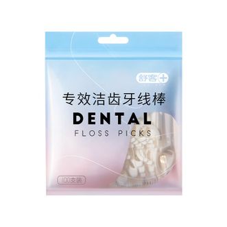 舒客+  洁齿牙线棒100支*1包