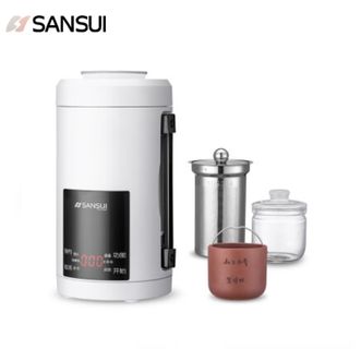 SANSUI  养生壶 SKS-41豪华款 多功能全自动煮茶器迷你便携式煎药壶电水壶（主机+紫砂内胆+玻璃炖盅+滤网）