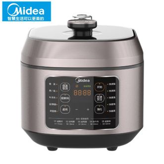 美的/Midea  电压力锅压力锅电高压锅多功能开盖煮智能预约上蒸下煮精钢厚釜家用5升电饭煲