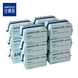 安慕斯（Anmous）  婴幼儿绵柔巾珍珠纹绵柔巾100抽*12包