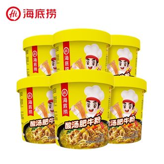 海底捞  方便速食冲泡粉丝酸汤肥牛粉167g*6盒
