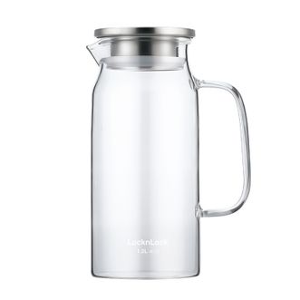 乐扣乐扣（LOCK&amp;LOCK）  惬意玻璃水壶  LLG615  1.2L不锈钢盖