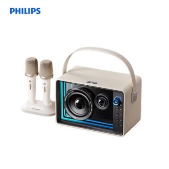 飞利浦（PHILIPS）  TAS5519-双麦版  话筒音响一体机自带声卡拉OK家庭ktv音箱套装手机电视K歌无线蓝牙便携麦克风