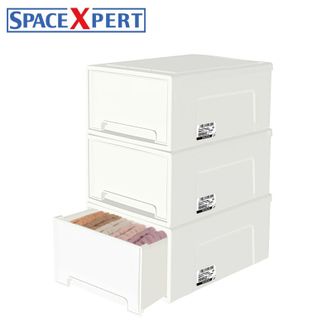 空间专门家/SPACEXPERT  抽屉式收纳盒 收纳柜 收纳箱 内衣收纳 玩具整理箱 抽屉式桌面收纳盒 14L单个装(37*25.5*15cm)