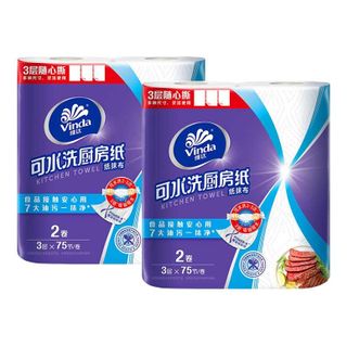 维达 厨房卷纸 吸水吸油去污卷筒纸巾卫生纸 水拧不易破厨房纸巾 75节2卷装/提 维达 厨房卷纸 吸水吸油去污卷筒纸巾卫生纸 水拧不易破厨房纸巾 75节2卷装/提