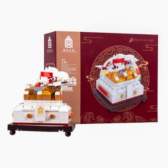 故宫文具  文创兽印积木  瑞兽积木收纳  锦鲤款 益智拼插亲子玩具精美摆件
