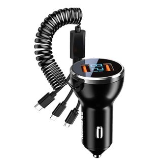 纽曼（Newmine）  车载充电器一拖三双USB口快充