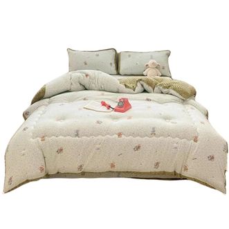 宜恋  豆豆冬被 双层纱透气亲肤聚酯纤维被芯 150*200cm 6斤 轻松象