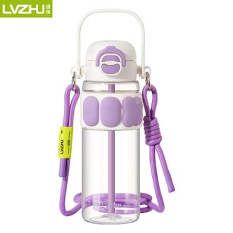 绿珠（lvzhu）   720ml大容量随身吸管水杯 Tritan材质吸管直饮运动水杯 户外旅行健身便携随行杯 T13-68 芋圆啵啵