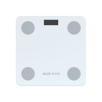 奥克斯/AUX  体重秤电子称人体家用精准体脂秤家用减肥称加大加厚秤面可连接手机APP测体脂 体脂秤-电池款【简约白】ATZ-30D4C115