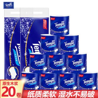 得宝  天鹅湖无香有芯卷纸 4层160克10卷*2提 共20卷 四层加厚卷纸 卷筒纸厕纸擦手纸