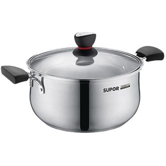 苏泊尔(SUPOR)   小红圈304不锈钢汤锅 奶锅煮面锅20cm复底通用 ST20H1