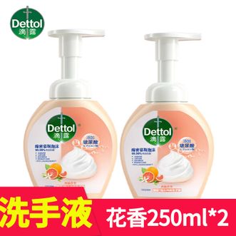 滴露/Dettol  儿童洗手液 有效抑菌99.9% 250mlx2瓶 西柚清新知名品牌