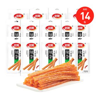 卫龙（WEI-LONG）  辣条大面筋怀旧小吃零食休闲零食辣条大礼包 65g经典大面筋*14包|910g