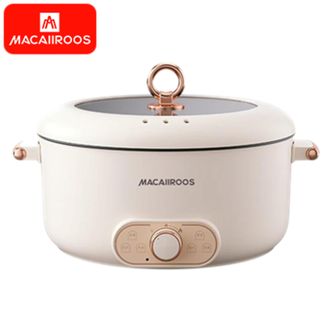 MACAIIROOS  MC-HG612 电火锅 家用多功能电热锅 电煮锅 3L容量 两档火力