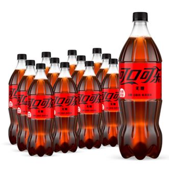 可口可乐  汽水碳酸饮料1.25L家庭装分享装整箱 无糖可乐1.25l*12瓶