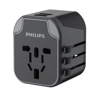 飞利浦/Philips  转换插头  全球通用插头转换器  SPS1001A/93  黑色