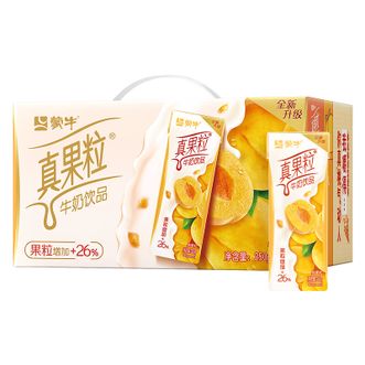 蒙牛  真果粒牛奶 黄桃果粒果香四溢果粒增加26% 250g×12盒