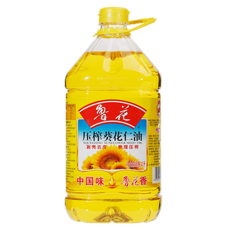 鲁花  物理压榨葵花仁油4L剥壳去皮压榨食用油