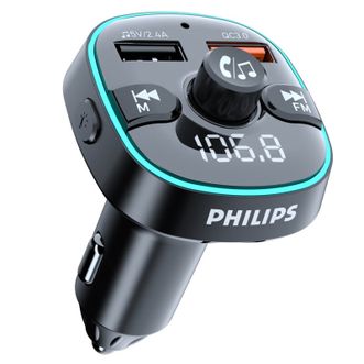 飞利浦（PHILIPS）  车载充电器 蓝牙接收器 点烟器音乐转换器无损音质 4303
