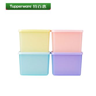 特百惠（Tupperware）  冷藏保鲜盒 800ml*4 食品级密封冰箱储物盒