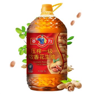 多力  浓香花生油5L  精选红衣花生 多项食安全认证