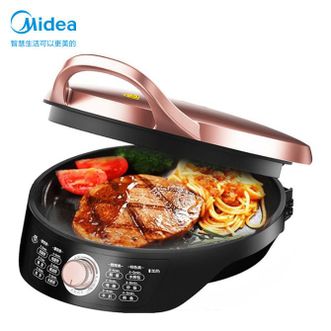 美的/Midea  电饼铛 家用双面加热不沾电饼档煎饼锅旋控式加深加大烤盘早餐机煎烤机烙饼锅WJH3002