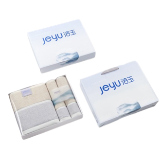 孚日家纺/sunvim  秋水三套巾礼盒3条毛巾装 J0702-C 颜色随机发（洁玉）
