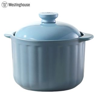 西屋/Westinghouse  陶瓷锅6L大容量防烫锅盖把手环保无涂层炖汤锅WTTG-60A灰蓝色