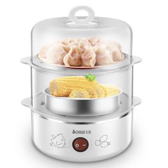 志高（CHIGO）  煮蛋器  双层家用蒸蛋器防干烧蒸蛋神器可煮14个蛋  白色双层