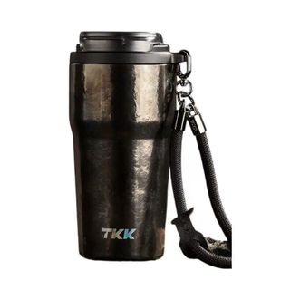 TKK  纯钛保温杯大容量冰霸杯吸管咖啡杯 洛奇钛咖啡杯630ml 钛曜黑 TKK-4001
