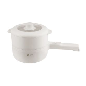 艾青春  电煮锅1.6L电火锅电煎锅多功能迷你不粘锅蒸笼款 AI-HG303