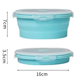 栢士德  硅胶折叠保鲜盒800ml两只装 BST-171