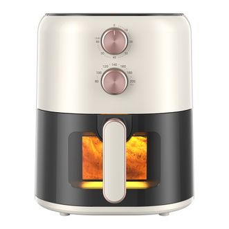 美的/Midea  空气炸锅KZE459X9BD 家用4.5L大容量 可视化窗 精准控温 不沾易清洗 双旋钮  1350W