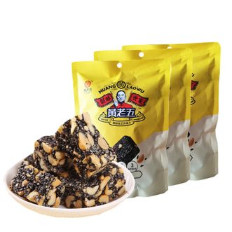 黄老五 黑芝麻酥 506g*3袋 休闲食品 四川特产 花生酥糖