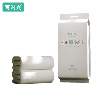 有时光  一次性浴巾旅行独立包装加厚加大茶花纹7A级浴巾  （70*140cm）*2条